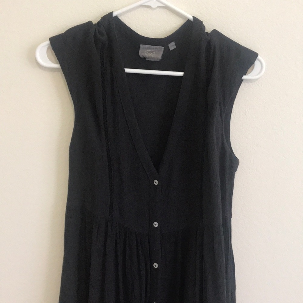 Anthropologie button down dress with pockets